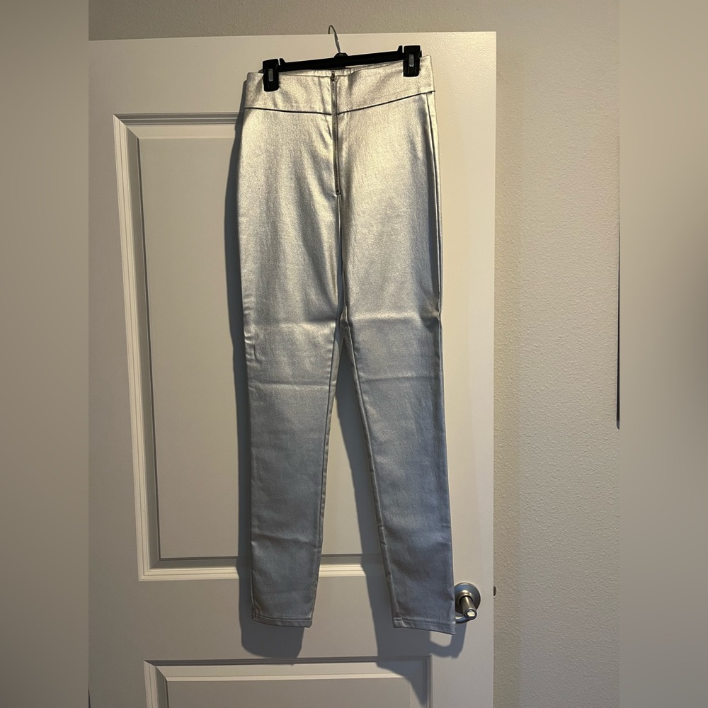 Silver stretchy pants. NWOT